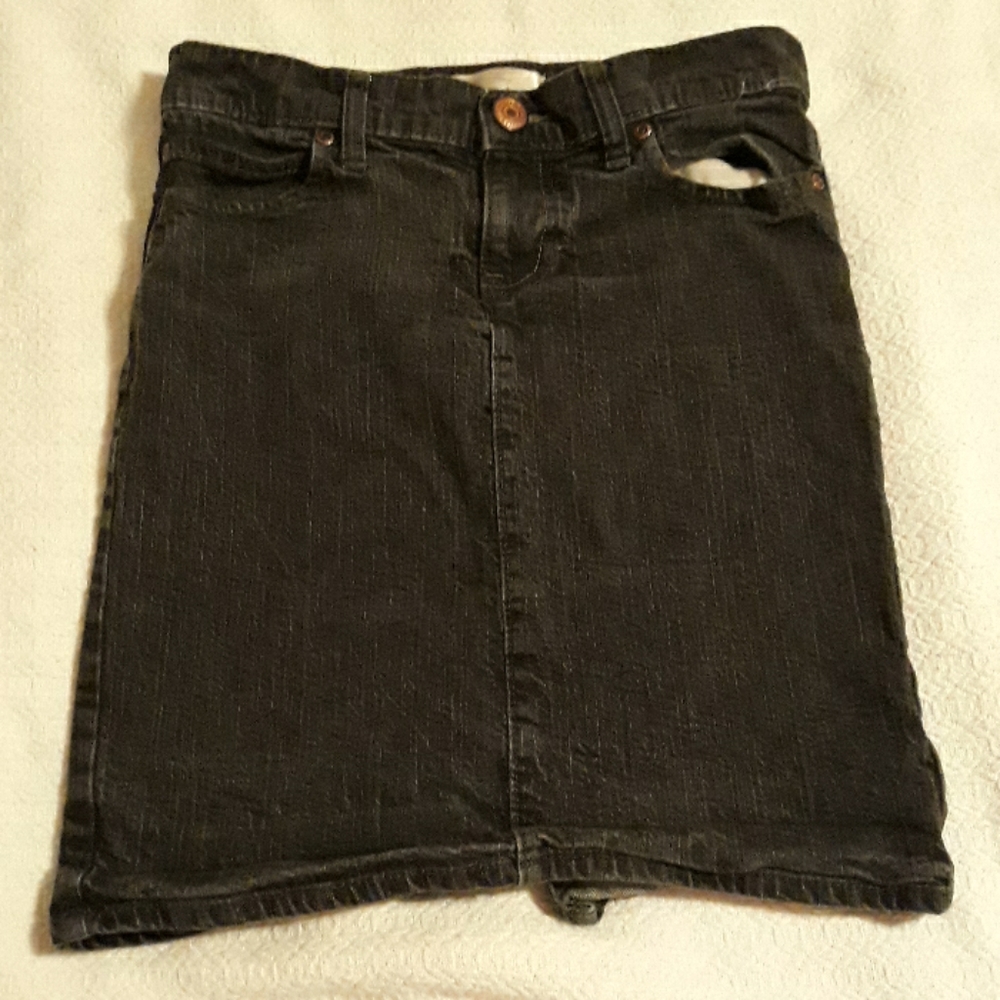 Old Navy Girls Black Demin Skirt